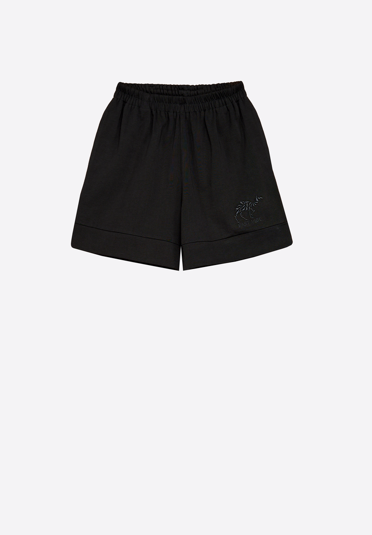 Black High Waist Shorts