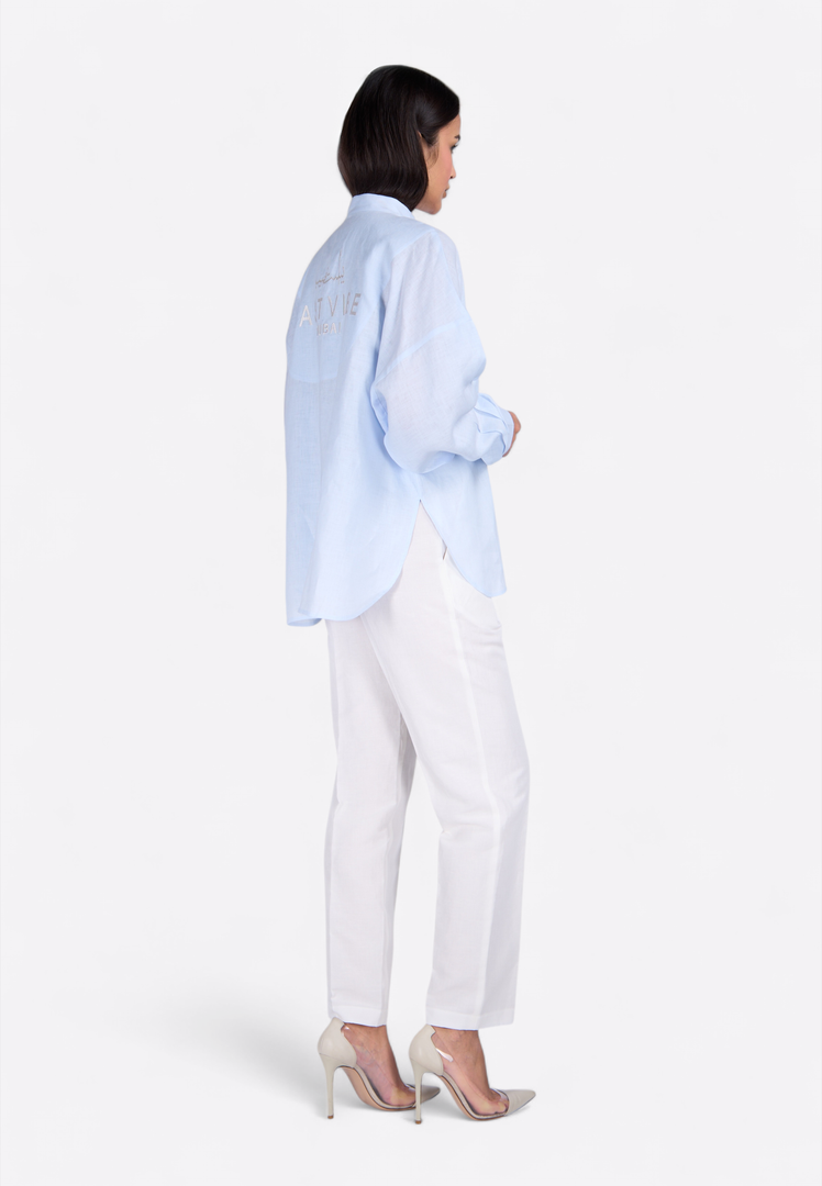 Classic Long-Sleeved Light Blue Shirt - East Vibe