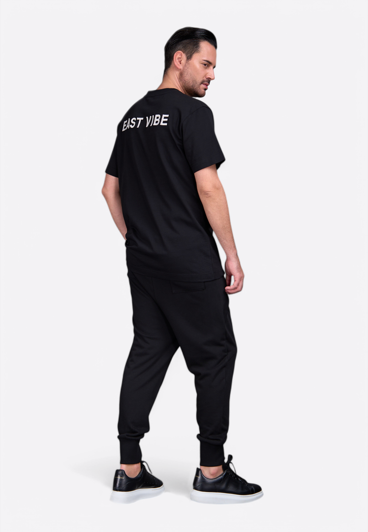 EV Embroidered Black T-shirt Back