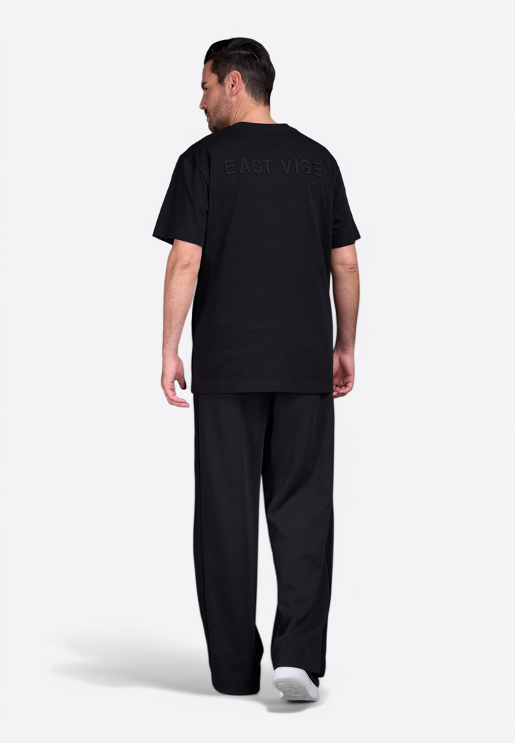 Men Formal Black Trousers Back