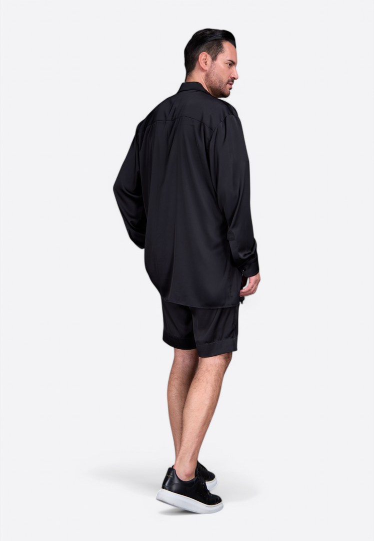 Black Silk Men's Shorts