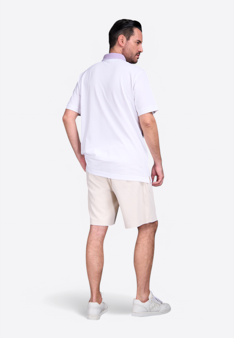 The Back View of 100% Cotton Polo Shirt