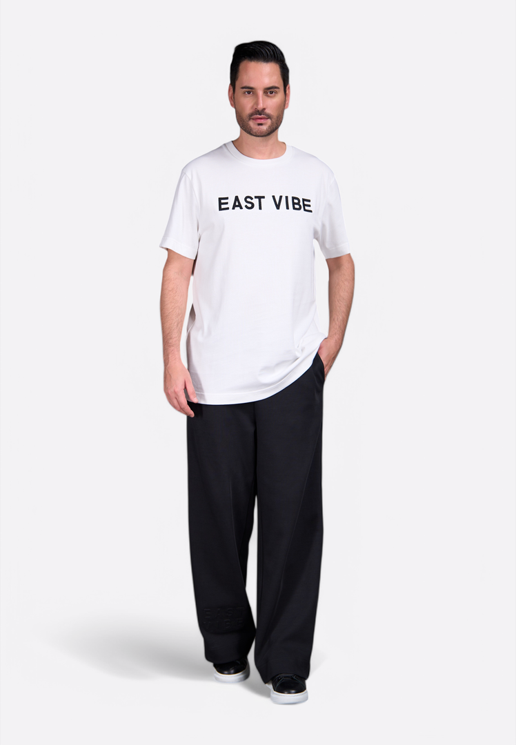 EV Printed White Cotton T-Shirt