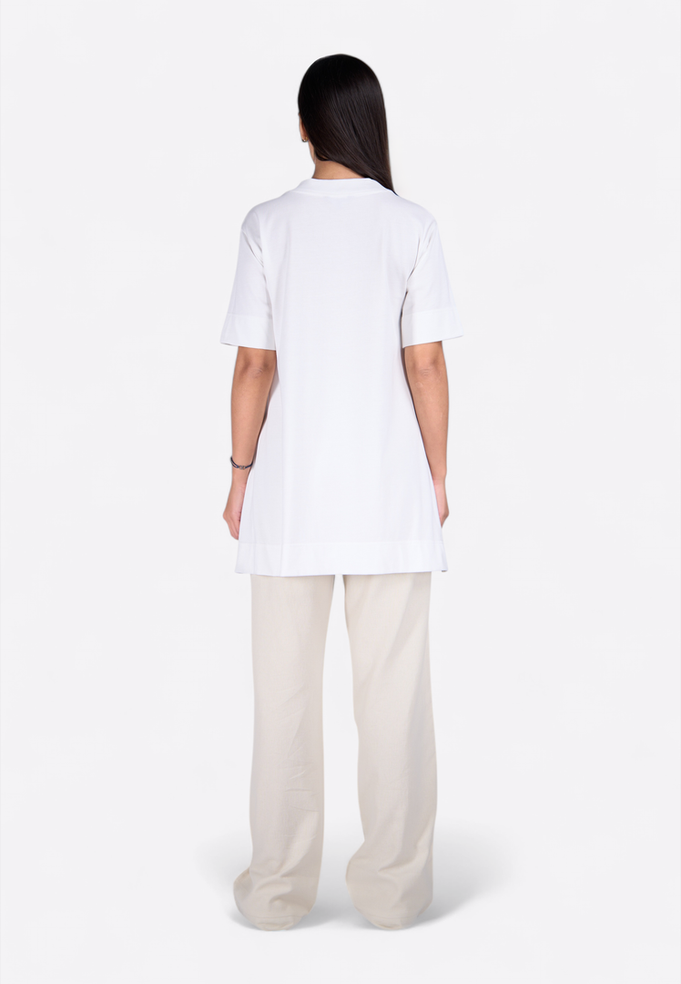 EMIRATES LIMITED White Long T-Shirt - East Vibe