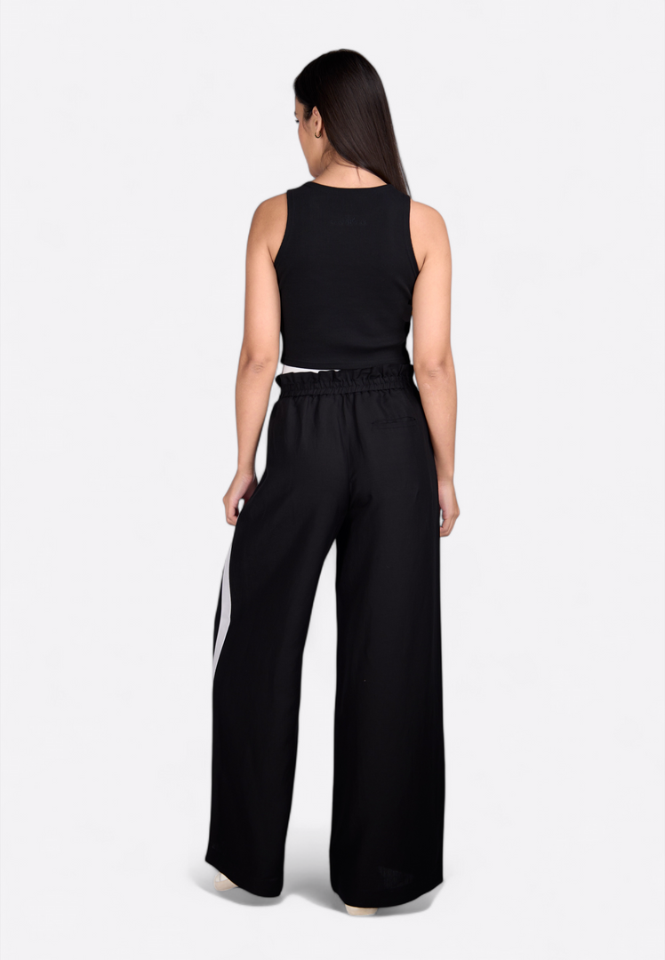 Wide-Leg Striped Trousers - East Vibe